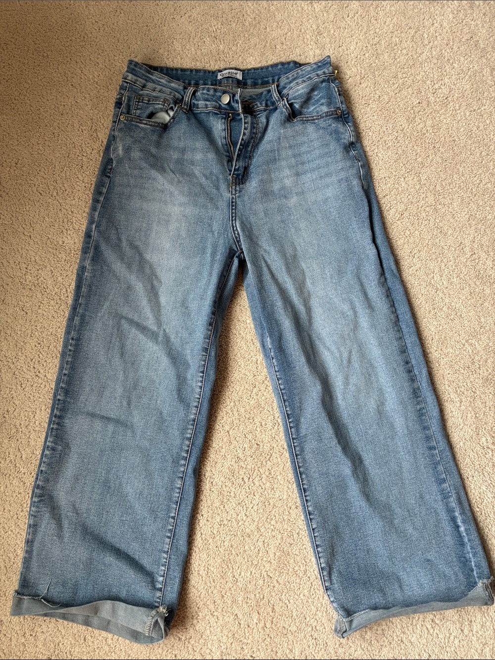 Guaile size 12 Light Blue Wide Leg Jeans